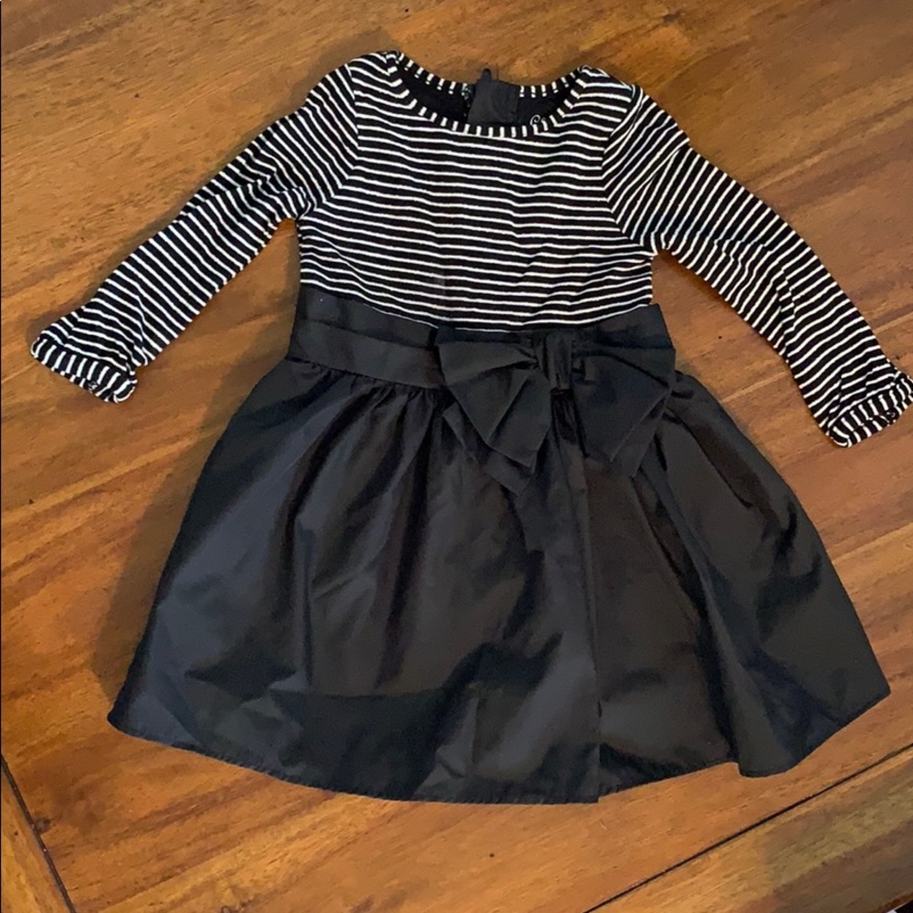 Black and white formal kids dress